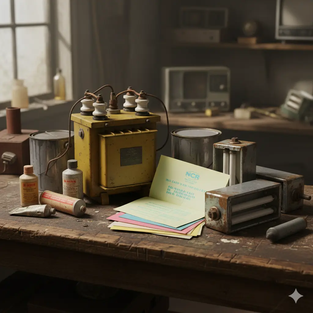 Monsanto Condenada a Pagar 857 Millones De Dólares Por Contaminación En Escuela De Eeuu Representación de productos industriales antiguos que contienen PCB en el contexto de la condena a Monsanto.