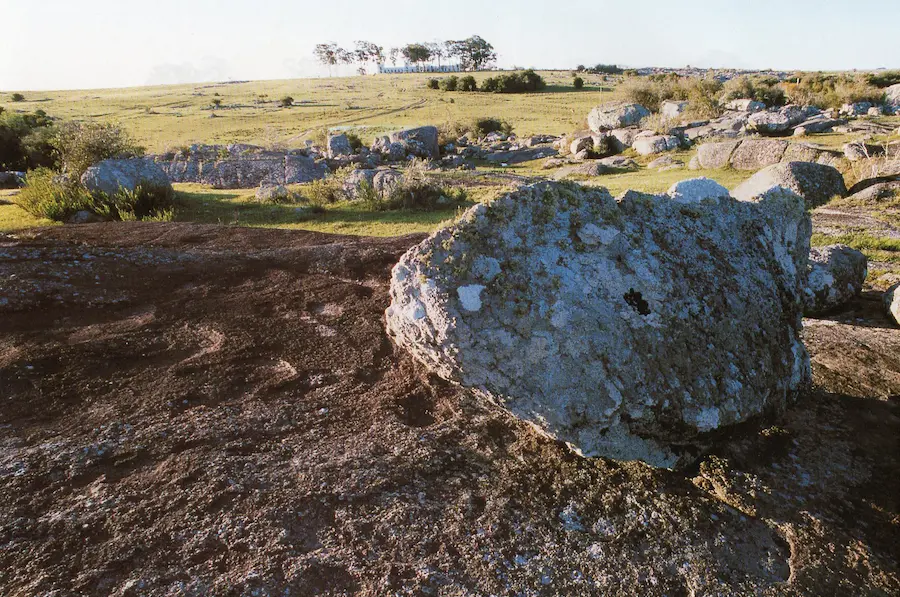 campo-roca | Ambienta Paisaje de campo uruguayo con grandes formaciones rocosas, que muestran la geodiversidad del país.