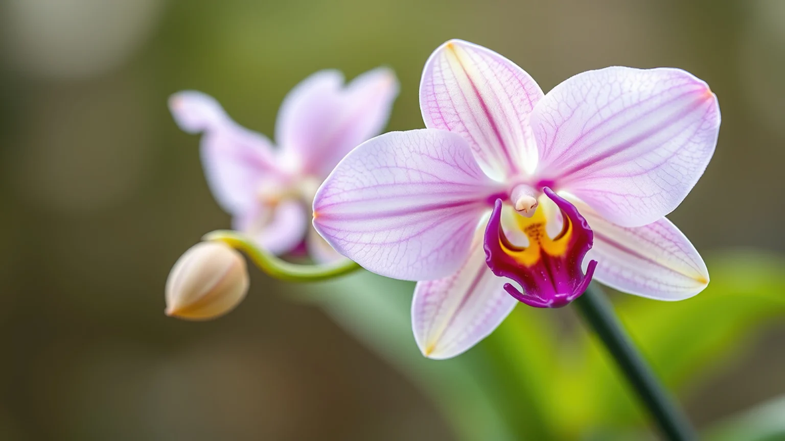 Representación generada por IA de una orquídea del género Eulophia, similar a la especie Eulophia monantha redescubierta.