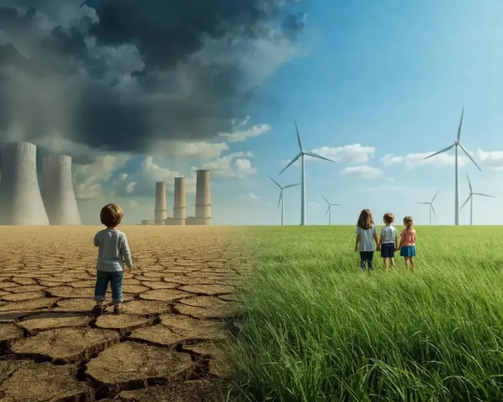 COP30 en Brasil: Contraste entre la crisis climática por fósiles y un futuro con energías renovables.