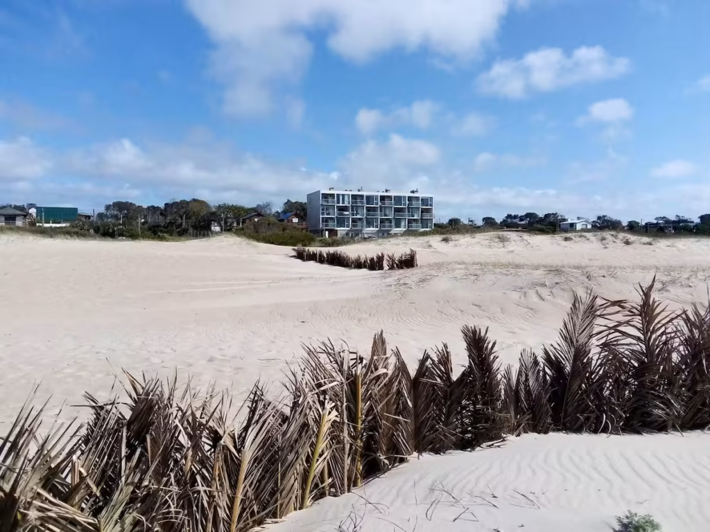 Restauración del sistema dunar frente a las construcciones del balneario Arachania, Uruguay